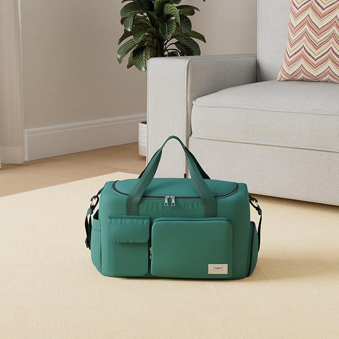 FIORETTO Women's Gym Duffle Bag with Shoes Compartment, 37L Capacity, Ideal for Travel, Gym, Sports, Duffel, Weekender-StrideForce Fitness