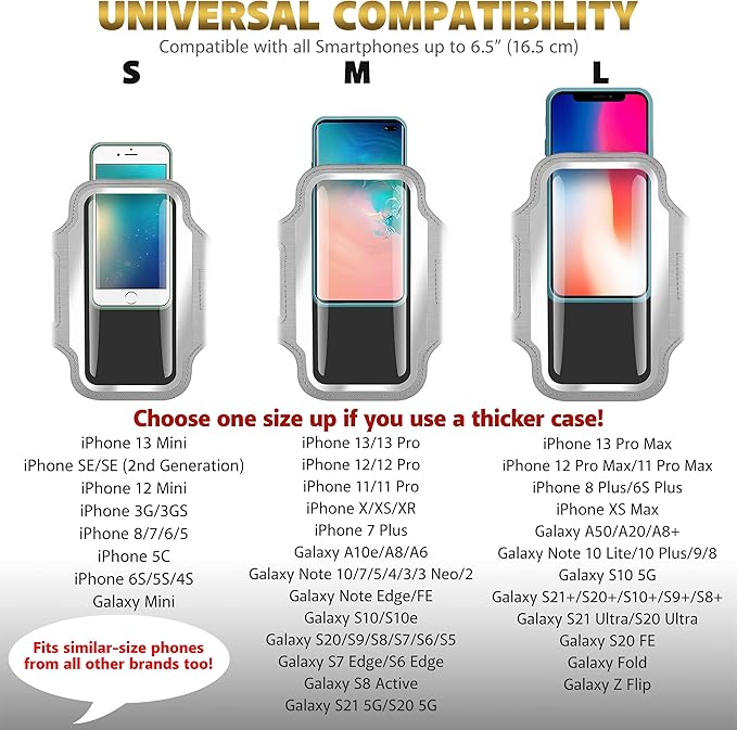 TRIBE Running Phone Holder Armband. iPhone & Galaxy Cell Phone Sports Arm Bands for Women, Men, Runners, Jogging, Walking, Exercise & Gym Workout. Fits All Smartphones. Adjustable Strap, CC/Key Pocket-StrideForce Fitness