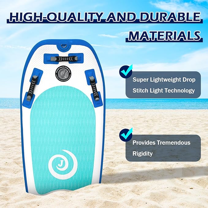 Inflatable Bodyboard Lightweight Portable 40" Body Board for Adults and Kids Surfboards Body Boards for Beach River-StrideForce Fitness