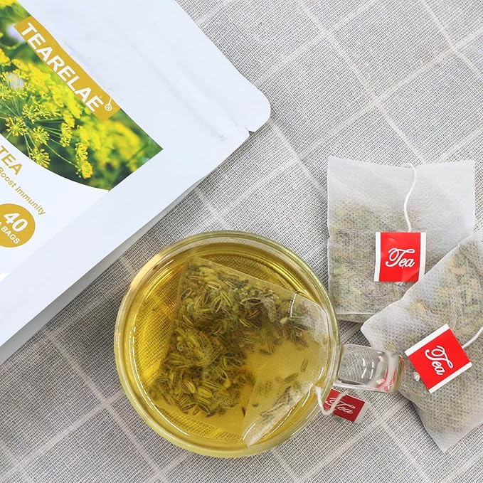 TEARELAE - Fennel Tea - 4g x 40 Count - Whole Fennel Seeds Herbal Tea Bags - Promotes Digestive Health - Non-GMO - Caffeine- Free-StrideForce Fitness