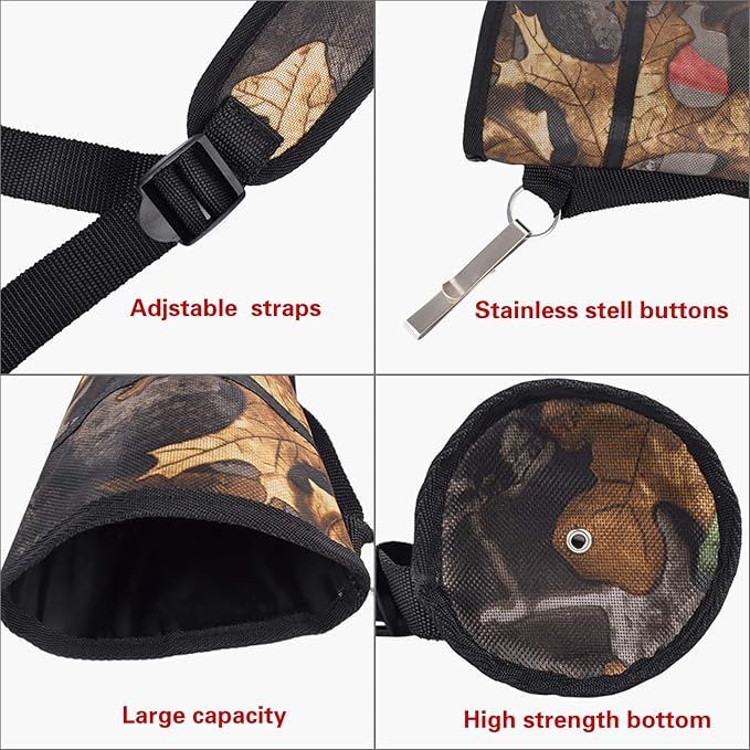 YLS Archery Hip and Back Quiver for Arrows - Black Arrow Quiver for Kids and Adults - Adjustable Arrow Holder with a Padded Strap and Belt Clip - Archery Accessories for Field and Practice-StrideForce Fitness