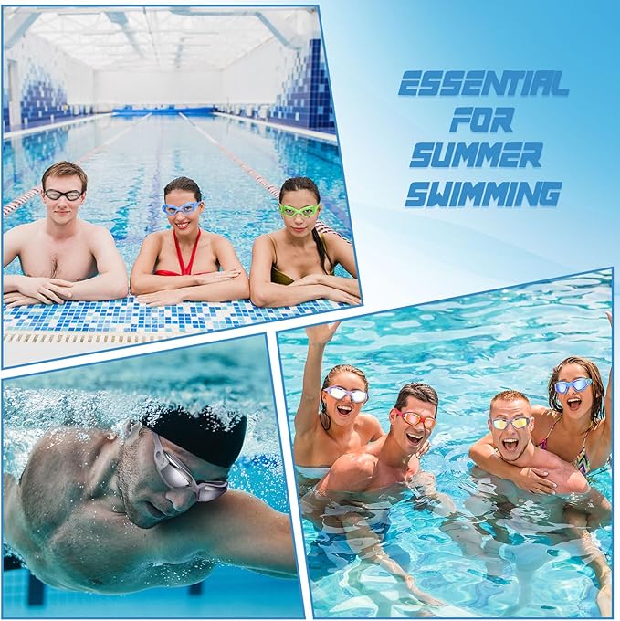 Konohan 10 Pack Swim Goggles Bulk for Kids adult Pool Goggles Anti Fog Silicone No Leak Swimming Glasses for Men Women Youth-StrideForce Fitness