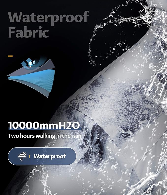 CREATMO US Men's Mountain Waterproof Ski Jacket - Windproof Snowboarding Warm Winter Coat Raincoat-StrideForce Fitness