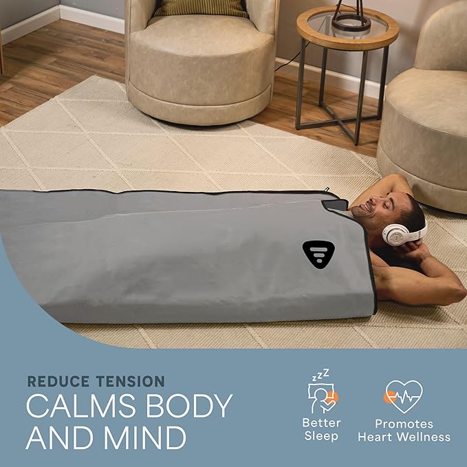 LifePro RejuvaWrap Infrared Sauna Blanket for Detox & Relaxation – Available in 5 Colors & 3 Models – Portable Far Infrared at Home Sauna for Muscle Relief, Circulation & Recovery – 9 Heat Levels-StrideForce Fitness