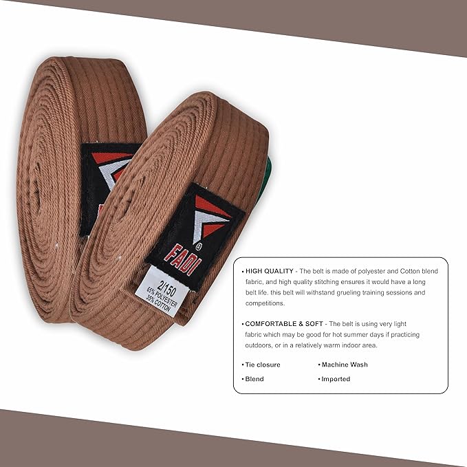 Martial Arts Belt for Karate, Judo, Aikido and Taekwondo - Durable Cotton-Polyester Blend for Adults and Kids-StrideForce Fitness