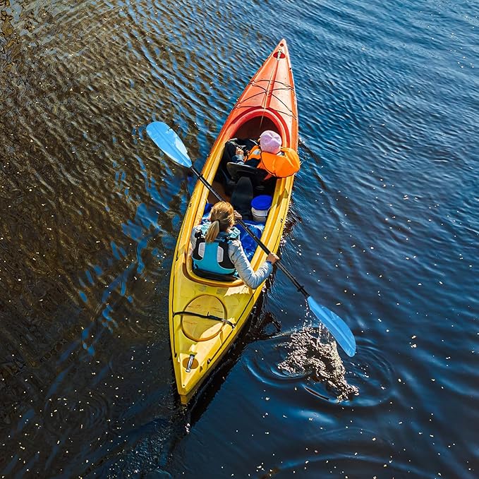 Adjustable Kayak Paddle Boat Oar: Kayak Canoe Paddles 90-98 inch/230-250cm - Aluminum Floating Kayaking Fishing Oars with Paddle Leash for Adults Youth-StrideForce Fitness