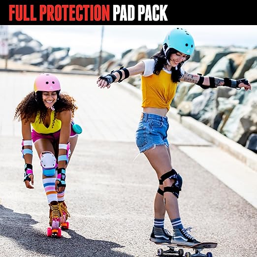 Triple Eight Saver Series 3-Pack Pad Set– Ideal for Skateboarding, In-line Skating, Roller Skating, and Biking-StrideForce Fitness
