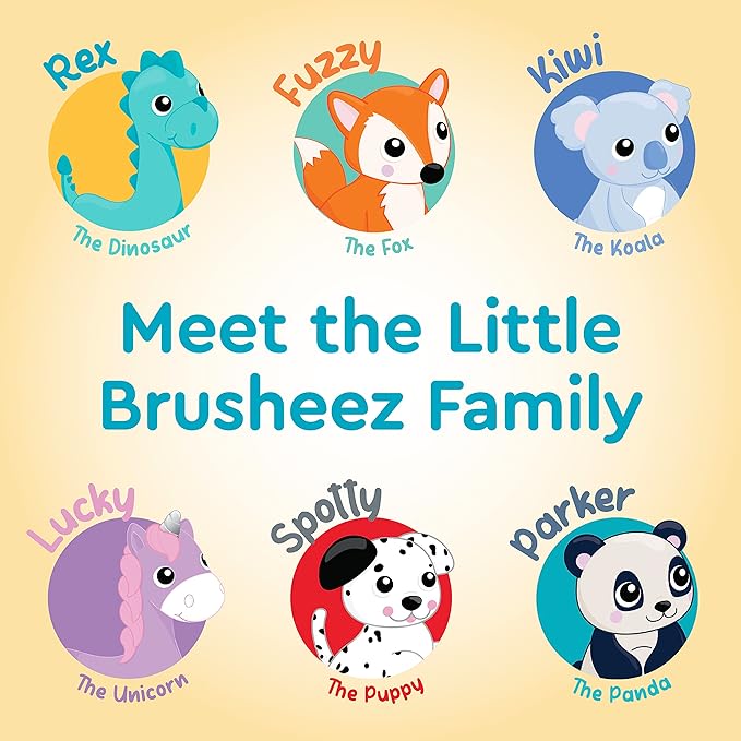 Brusheez Little Toddlers’ Sonic Toothbrush - Safe & Gentle Toothbrush for Ages 1-3 with Built-in, Light-Up 2-Minute Timer, Extra Brush Head, & Storage Base for First-Time Brushers (Rex The Dinosaur)