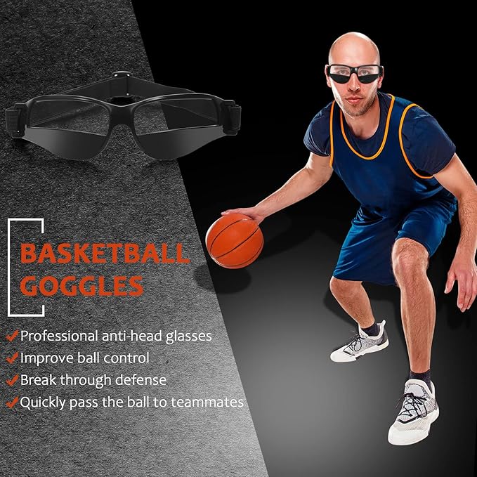 Weewooday 20 Pieces Adjustable Lightweight Basketball Dribbling Goggles, No Look Eye Goggles for Sport Dribble Training-StrideForce Fitness