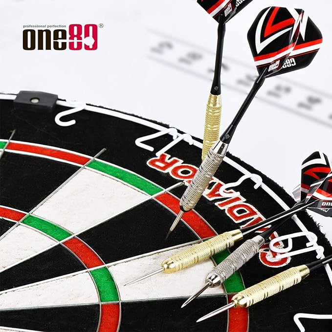 Gladiator Dartboard with Top-Grade African Sisal and Sword Edge Staple Free Wire Spider for Maximum Scoring Potential and Less Bounce Outs-StrideForce Fitness