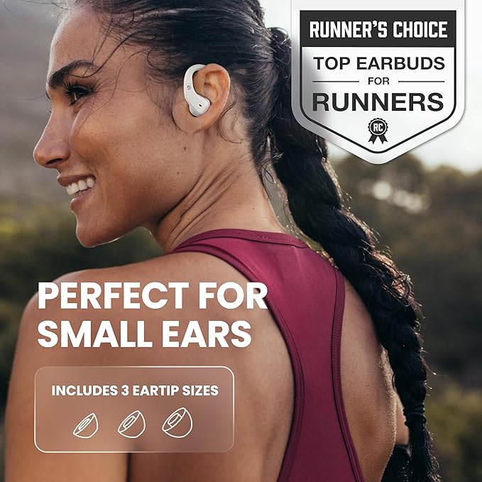 Back Bay Audio - Runner's Wireless Earbuds Bluetooth Headphones for Sports, Hook Over The Ear Buds, Deep Bass, Wrap Around Earphones with Earhooks for Running, Workout Wireless Headphones for The Gym-StrideForce Fitness
