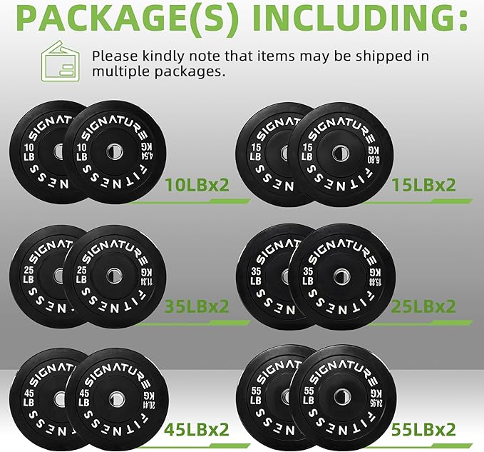 Olympic Bumper Plates Set, 2" Weight Plates for Strength Training & Weightlifting, Paris or Set or Set with Barbell, Multiple Options-StrideForce Fitness