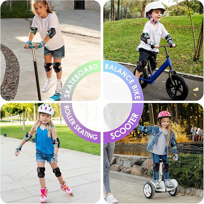 BOSONER Kids/Youth Knee Pad Elbow Pads Guards Protective Gear Set for Roller Skates Cycling BMX Bike Skateboard Inline Skatings Scooter Riding Sports-StrideForce Fitness