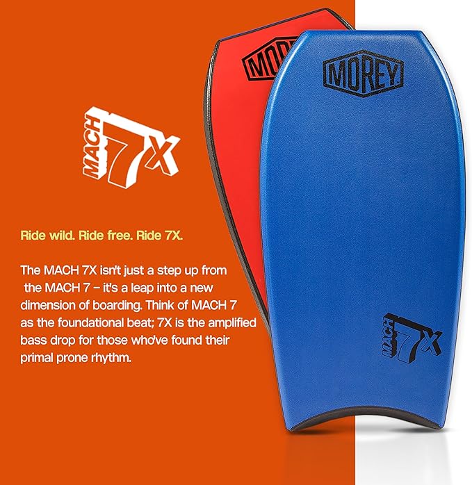 Morey Mach 7X 41.5-42.5" Bodyboard - Choose Size and Color (Blue/Red, 41.5")-StrideForce Fitness