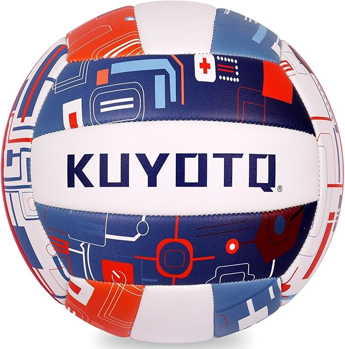 KUYOTQ Official Size 5 in&Outdoor Beach Volleyball,3MM Thickened Surface Soft Leather Youth Womens Mens Volleyball for Game Gym Training(Deflated)-StrideForce Fitness
