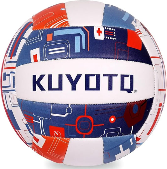 KUYOTQ Official Size 5 in&Outdoor Beach Volleyball,3MM Thickened Surface Soft Leather Youth Womens Mens Volleyball for Game Gym Training(Deflated)-StrideForce Fitness