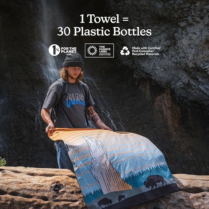 Nomadix Original Towel - Perfect for Beach, Pool, Travel, Camping, Yoga - Made with Recycled Materials - Super Absorbent - Sand Resistant-StrideForce Fitness