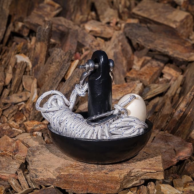 Newport Premium 10lb Mushroom Anchor Kit w/Bag, Rope, Buoy, & Stainless Hardware-StrideForce Fitness