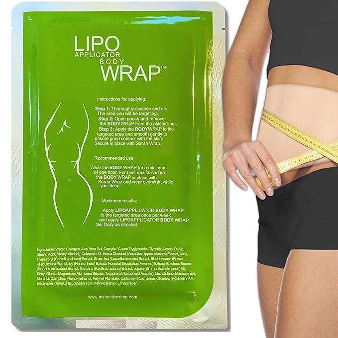 Ultimate Body Wrap with Guarana, Green Tea, and Seaweed Works for Stomach Belly Legs Arms Abdomen 6 Wraps-StrideForce Fitness