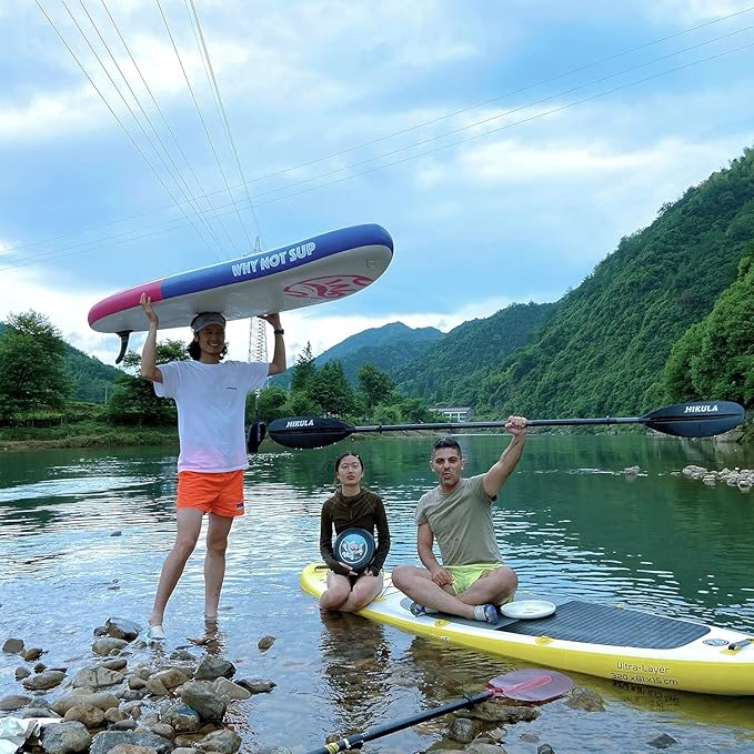 Kayak Paddle 4 Pieces Aluminum Shaft and PP Blade Floating 86.6in/220cm, 90.5inch/230cm Lightweight Oars-StrideForce Fitness