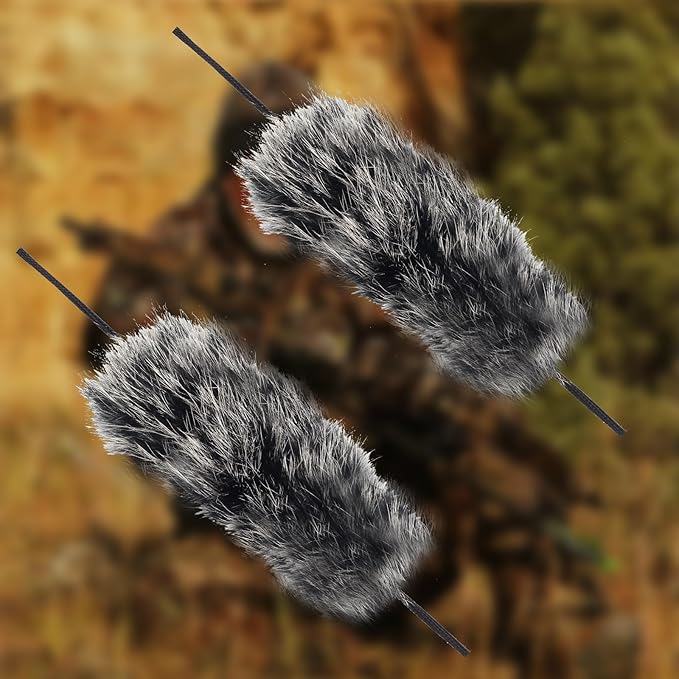 SOPOGER Archery Bow String Silencers - 2 Pair Otter Hide & String Separator Recurve Bow Stabilizer Bowstring Dampener for Longbow Traditional Bow Hunting Shooting Practicing-StrideForce Fitness