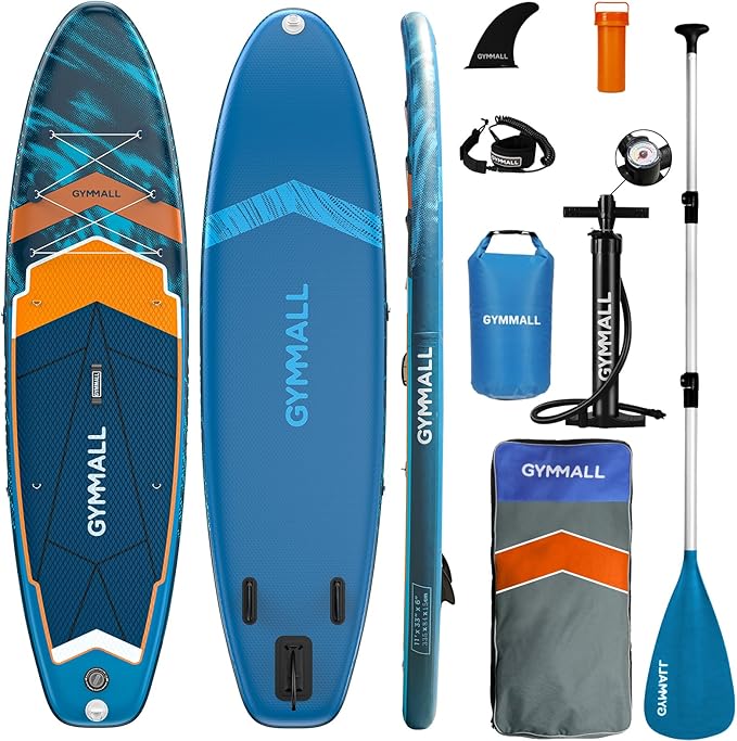 Paddle Board, Inflatable Stand Up SUP Paddle Boards for Adults & Youths of All Skill Levels, Wide & Non-Slip Deck Design Blow Up Paddleboards with Premium Accessories & Storage Bag-StrideForce Fitness