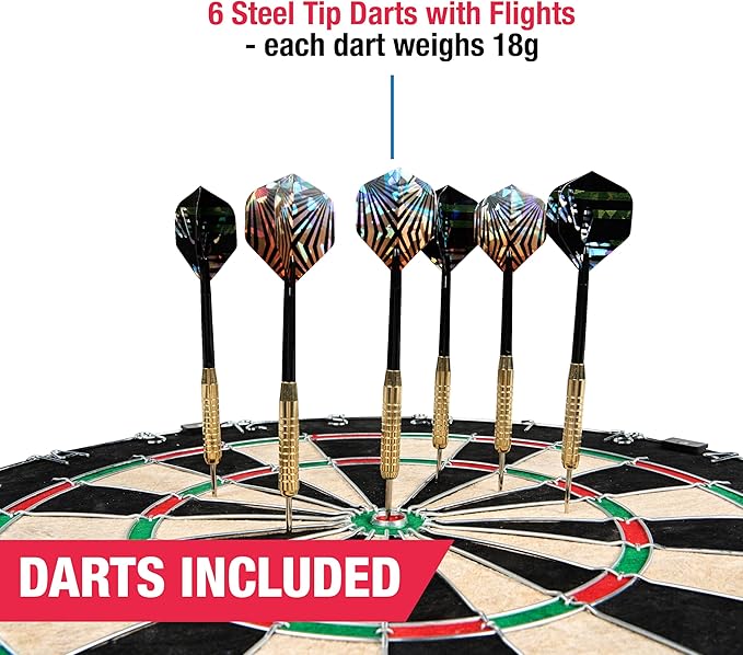 MD Sports Dartboard Cabinet Multiple Styles Electronic Dartboard With Digital X/O Cricket Scorekeeping and Dart Set, Perfect for Cricket Games-StrideForce Fitness
