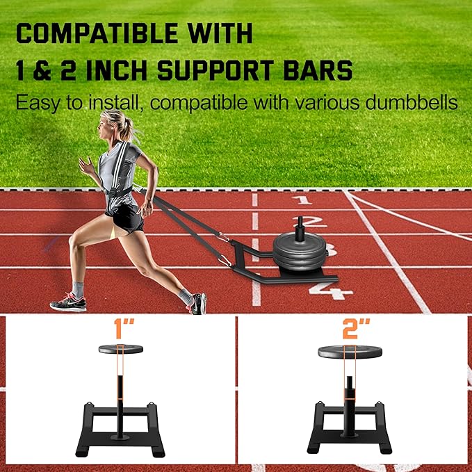 Weight Sled for Training - Heavy Duty Football Sled for Lineman, Sled Pull Workouts, Speed & Strength Training, Football Blocking Sled, Running Sled for Athletes, Weighted Sled for Outdoor & Indoor Workouts-StrideForce Fitness