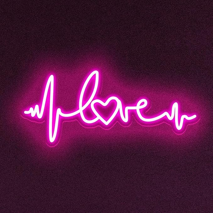 Pink Love Neon Signs for Wall Decor Neon Lights for Bedroom Led Signs Suitable for Birthday Party Valentines' Day Christmas Living Room Kids Wedding Girls Decoration 18.11"X7.87"-StrideForce Fitness