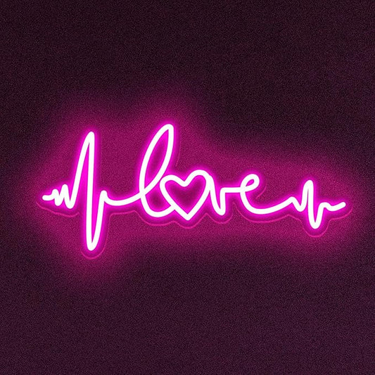 Pink Love Neon Signs for Wall Decor Neon Lights for Bedroom Led Signs Suitable for Birthday Party Valentines' Day Christmas Living Room Kids Wedding Girls Decoration 18.11"X7.87"-StrideForce Fitness
