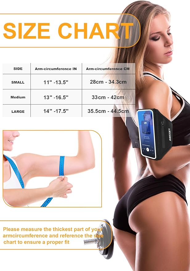 Running Armband with Earphone Bag Cell Phone Armband for iPhone 16 15 Pro 14 Plus 13 11 XR XS, Galaxy S24/S10 Water Resistant Sports Phone Holder Case & Zipper Slot Car Key Holder for 6.9 inch Phone-StrideForce Fitness