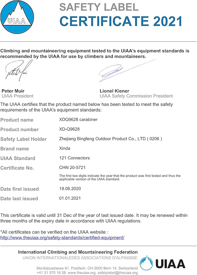 Screwgate Locking Carabiner Clip - Professional Rock Climbing Carabiner Screw Lock,Heavy Duty Carabiners for Climbing,Mountaineer,Hammock,Camping,Outdoor Equipment-StrideForce Fitness
