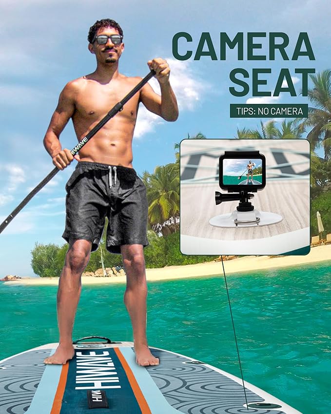 Inflatable Paddle Board 11 '* 34 "* 6" Extra Wide Sup Board, 420lb Capacity Paddle Board for Adults, Suitable for Sea and Lakes, 2+1Family Board-StrideForce Fitness