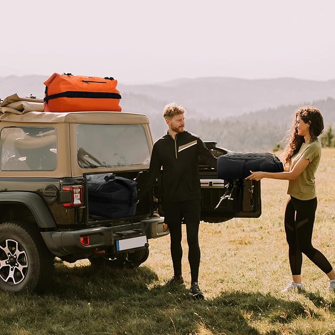 Haimont Large Waterproof Duffel Backpack Roll-Top Heavy Duty Dry Duffle Bag for Boating, Travel, Motorcycle, Kayaking, Camping, 60L-StrideForce Fitness