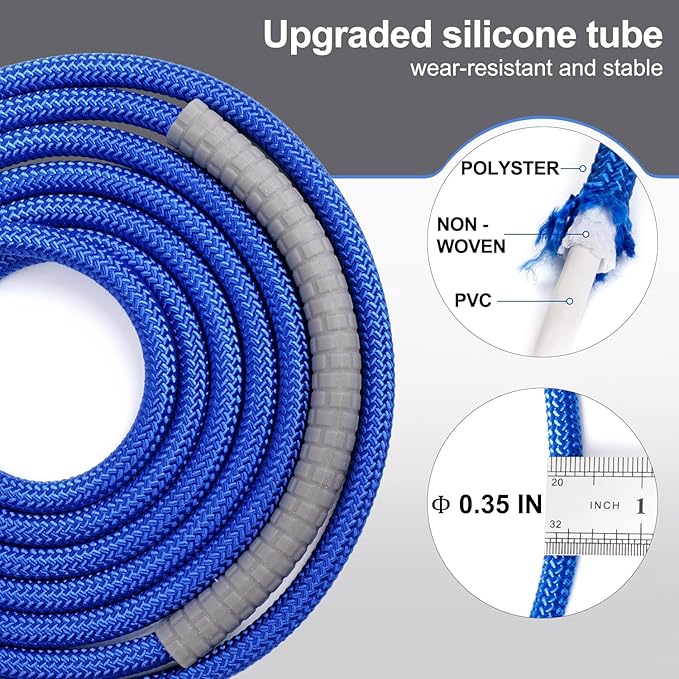 1LB Weighted Jump Ropes for fitness Women Men, Aluminum Handles for MMA, Boxing, CrossFit, Weight-loss Workouts, Tangle-Free Ball Bearing Rapid Speed Skipping Jump Rope with Adjustable 9mm Cotton & PVC Cord-StrideForce Fitness