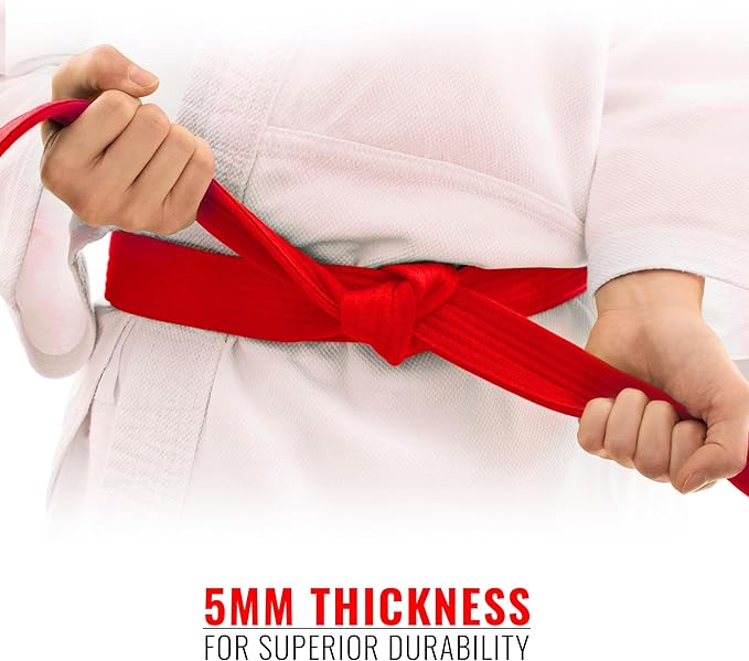 DXM SPORTS BJJ Jiu Jitsu Belt - Taekwondo Karate Belt - Martial Arts Uniform Ranking Judo Belt Double Stitched for Kids Adult-StrideForce Fitness