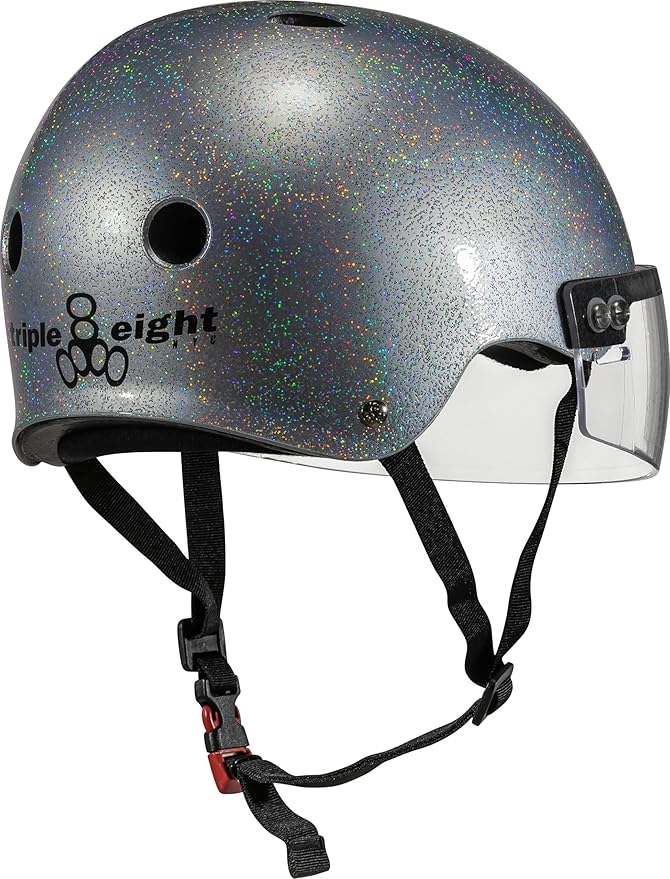 Triple Eight The Certified Sweatsaver Helmet with Visor for Roller Derby, Skateboarding and BMX-StrideForce Fitness