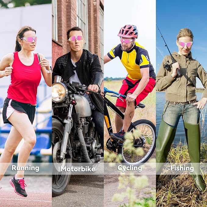 BEACOOL Polarized Sports Sunglasses for Men Women Youth Baseball Fishing Cycling Running Golf Motorcycle Tac Glasses UV400-StrideForce Fitness