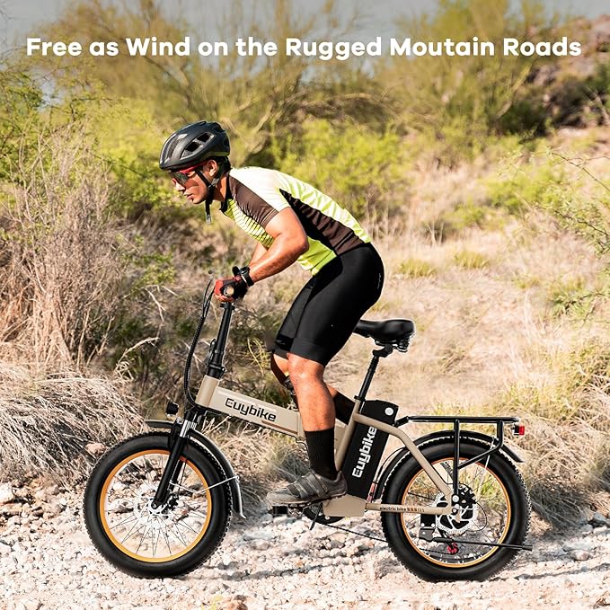 1000W Folding Electric Bike, 48V 20AH Large Removable Battery E Bike, 30+MPH, 80 Miles Max Range, 20" Fat Tire Electric Bike for Adults, Adult Electric Bicycles for Commute Beach Snow-StrideForce Fitness