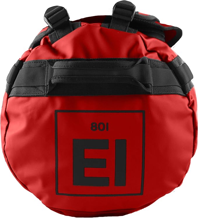 Element Equipment Trailhead Duffel Bag Shoulder Straps Waterproof Red Medium-StrideForce Fitness