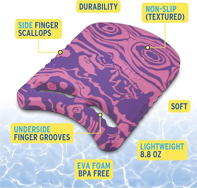 Junior Kickboard Buoy for Youth Children & Toddlers Swimming Aid & Exercise Training Board for Kids to Learn to Swim with Kick Boards in Pool BPA Free-StrideForce Fitness