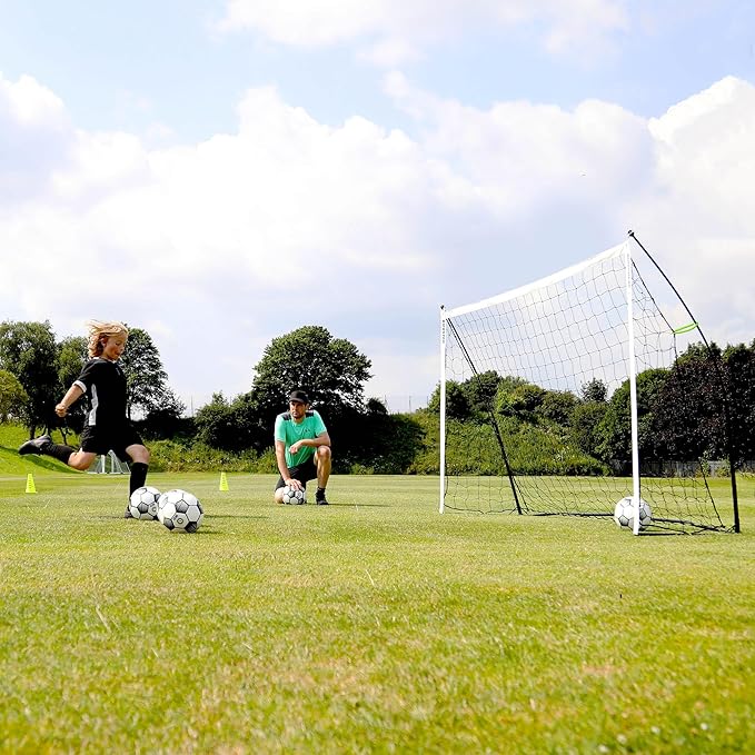 QUICKPLAY Kickster Soccer Goal Range – Ultra Portable | Quick and Easy Set Up | Includes Net and Carry Bag | Available in 7 Sizes | Backyard Soccer Net for Kids & Adults [Single Goal]-StrideForce Fitness