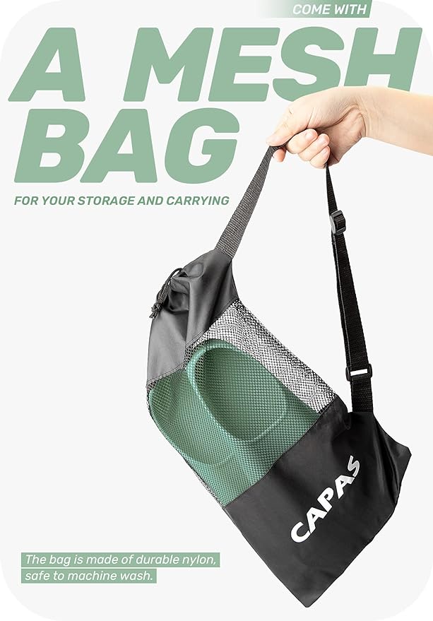 CAPAS Swim Training Fins Comfortable Silicone Lap Swimming Short Blade Floating Flippers with Mesh Bag for Adult Men Women Build Leg Strength-StrideForce Fitness