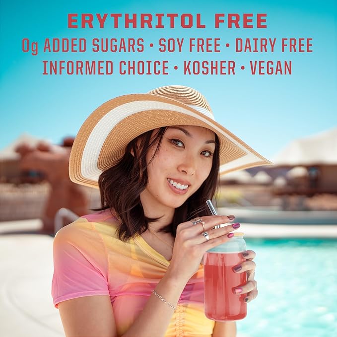 Sunwarrior Hydration Powder Electrolyte Packets Powder | Strawberry Colada Flavored | 18 Stick Packs 126g Pouch | Vegan and Plant-Based Sugar Free | B12 Elderberry and Electrolytes | Active Hydration-StrideForce Fitness