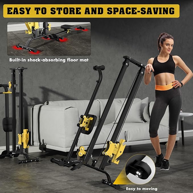 Multi-Functional Cable Station LAT Pull Down Machine Low Row Cable & Rowing Machine Workout Combo for Home Gym-StrideForce Fitness