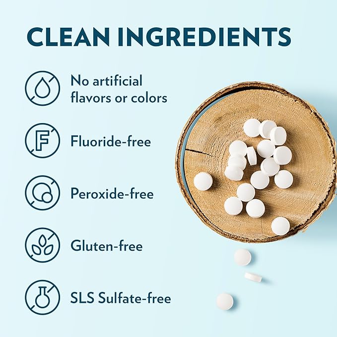 Toothpaste Tablets – Strawberry Kiwi | Nano Hydroxyapatite Toothpaste Tablets Chewable | Fluoride Free l 90 Tabs