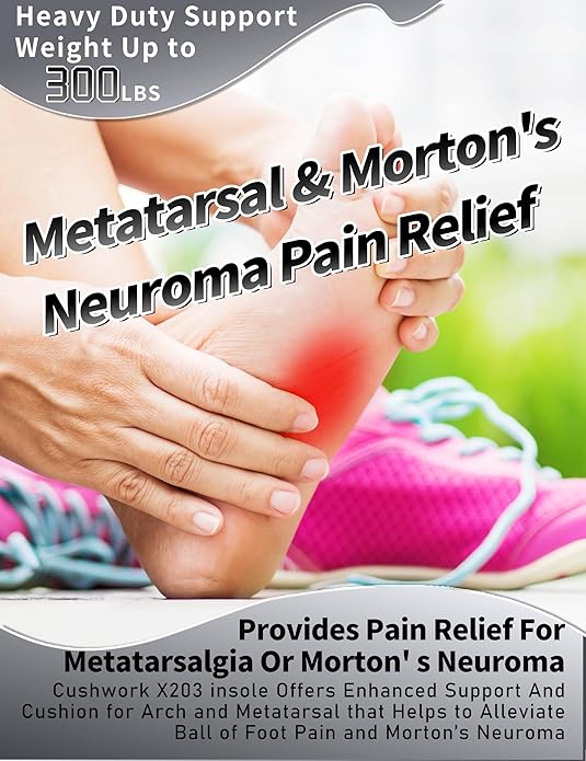 Metatarsalgia Insoles for Ball of Foot Pain,Morton's Neuroma,Arch Supports Insoles,Orthotic Insoles,Men Women Shoe Insert for Metatarsal,Foot Pain Relief-StrideForce Fitness