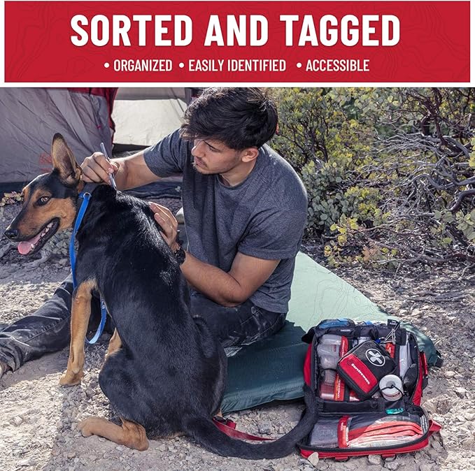 Surviveware 238 Pcs Comprehensive Premium Survival First Aid Kit - Medical Emergency Kit for Travel Camping Gear, Home Essentials & Outdoor Emergencies - HSA & FSA Eligible Survival Kit-StrideForce Fitness