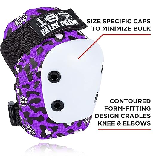 187 Killer Pads Six Pack Pad Set, Elbow Pads, Knee Pads, and Wrist Guards - Ideal for Skateboarding, Roller Skating, and Inline Skating-StrideForce Fitness