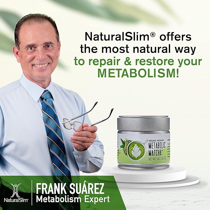 Naturalslim Japanese Organic Matcha Powder Green Tea - Metabolic Pure Japanese Matcha Tea Superfood with L-Theanine & Antioxidants for Metabolism, Energy, & Concentration - 30g-StrideForce Fitness